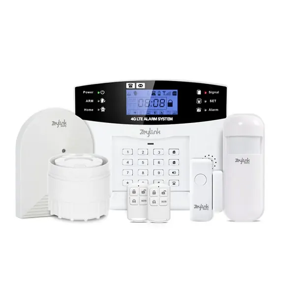 Kit de alarma con central, sirena, sensores y controles